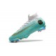 Nike Crampons Football Mercurial Superfly 6 Elite CR7 FG - Blanc Bleu Or