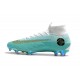 Nike Crampons Football Mercurial Superfly 6 Elite CR7 FG - Blanc Bleu Or