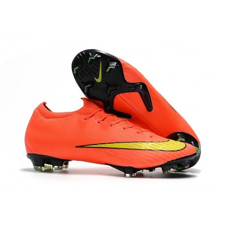 Nike Mercurial Vapor 12 Elite FG Chaussure de Football - Orange Jaune