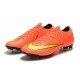 Nike Mercurial Vapor 12 Elite FG Chaussure de Football - Orange Jaune