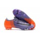 Nike Mercurial Vapor 12 Elite FG Chaussure de Football - Violet Orange Noir