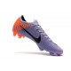 Nike Mercurial Vapor 12 Elite FG Chaussure de Football - Violet Orange Noir