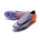 Nike Mercurial Vapor 12 Elite FG Chaussure de Football - Violet Orange Noir