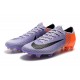 Nike Mercurial Vapor 12 Elite FG Chaussure de Football - Violet Orange Noir