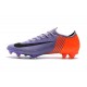 Nike Mercurial Vapor 12 Elite FG Chaussure de Football - Violet Orange Noir