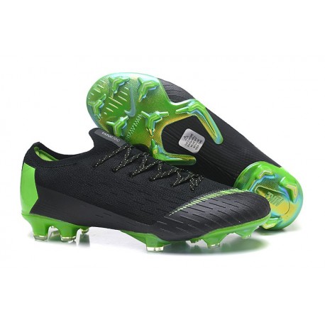 Nike Mercurial Vapor 12 Elite FG Chaussure de Football - Noir Vert