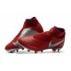 Nike Phantom Vision Elite DF FG Chaussures de Football - Rouge Argent