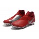 Nike Phantom Vision Elite DF FG Chaussures de Football - Rouge Argent