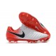 Nike Tiempo Legend 7 FG Crampons de Football Homme - Blanc Rouge