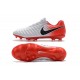 Nike Tiempo Legend 7 FG Crampons de Football Homme - Blanc Rouge