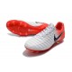 Nike Tiempo Legend 7 FG Crampons de Football Homme - Blanc Rouge