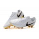 Nike Tiempo Legend 7 FG Crampons de Football Homme - Blanc Or