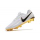 Nike Tiempo Legend 7 FG Crampons de Football Homme - Blanc Or