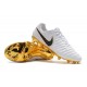 Nike Tiempo Legend 7 FG Crampons de Football Homme - Blanc Or