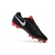 Nike Tiempo Legend 7 FG Crampons de Football Homme - Noir Rouge Argent