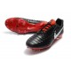 Nike Tiempo Legend 7 FG Crampons de Football Homme - Noir Rouge Argent