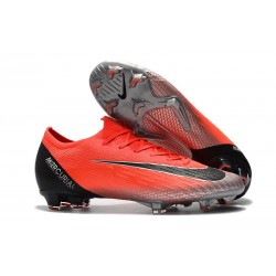 Cristiano Ronaldo Crampons Nike Mercurial Vapor XII 360 Elite FG - Rouge Noir Argent