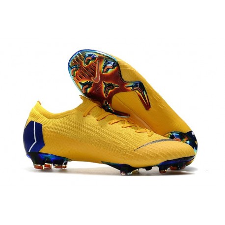 Crampons Nike Mercurial Vapor XII 360 Elite FG - Jaune Bleu