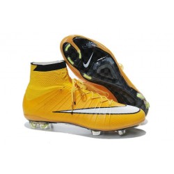 Nike Mercurial Superfly FG Chaussures Football Jaune Blanc