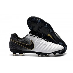 Nike Nouveaux Chaussures Tiempo Legend VII Elite FG - Noir Blanc Or