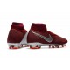 Nike Phantom Vision Elite DF FG Chaussures de Football - Rouge Argent