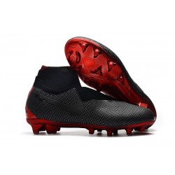 Nike Crampon Phantom VSN Elite DF FG - Jordan x PSG Noir Rouge