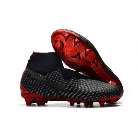 Nike Crampon Phantom VSN Elite DF FG - Jordan x PSG Noir Rouge