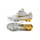 Nike Nouveaux Chaussures Tiempo Legend VII Elite FG - Blanc Or