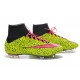 Nike Mercurial Superfly FG Chaussures Football Safari Jaune Rose