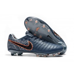 Nike Nouveaux Chaussures Tiempo Legend VII Elite FG - Cyan Noir Orange