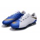 Nike Neuf Chaussure Hypervenom Phantom 3 FG - Blanc Bleu