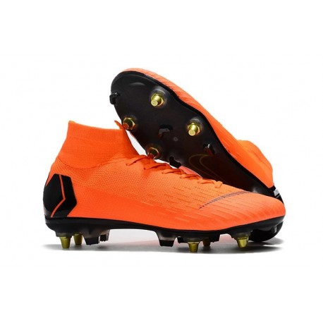 Nike Chaussure Mercurial Superfly VI Elite SG-Pro AC Orange Noir