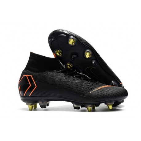 Nike Chaussure Mercurial Superfly VI Elite SG-Pro AC Noir Orange