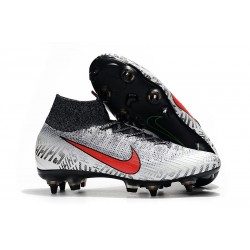 Nike Neymar Mercurial Superfly VI Elite SG-Pro AC Blanc Noir Rouge