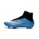 Crampon de Football Nouveaux Ronaldo Nike Mercurial Superfly FG Bleu Blanc