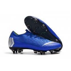 Nike Mercurial Vapor XII Elite Anti-Clog SG-Pro Bleu Argent