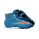 Crampon de Football Nouveaux Ronaldo Nike Mercurial Superfly FG Bleu Orange