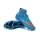 Crampon de Football Nouveaux Ronaldo Nike Mercurial Superfly FG Bleu Orange