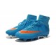 Crampon de Football Nouveaux Ronaldo Nike Mercurial Superfly FG Bleu Orange