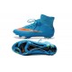 Crampon de Football Nouveaux Ronaldo Nike Mercurial Superfly FG Bleu Orange