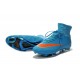 Crampon de Football Nouveaux Ronaldo Nike Mercurial Superfly FG Bleu Orange