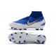 Nike Crampon Phantom VSN Elite DF FG - Bleu Blanc