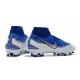 Nike Crampon Phantom VSN Elite DF FG - Bleu Blanc