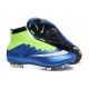 Crampon de Football Nouveaux Ronaldo Nike Mercurial Superfly FG Bleu Volt Blanc