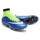 Crampon de Football Nouveaux Ronaldo Nike Mercurial Superfly FG Bleu Volt Blanc