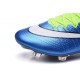 Crampon de Football Nouveaux Ronaldo Nike Mercurial Superfly FG Bleu Volt Blanc