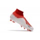 Nike Crampon Phantom VSN Elite DF FG - Rouge Blanc Argent