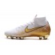 Nike Mercurial Superfly 6 Elite FG Crampons de Foot - Blanc Or