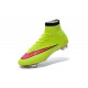 Crampon de Football Nouveaux Ronaldo Nike Mercurial Superfly FG Jaune Rose