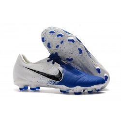 Nike Nouvelles Crampon Phantom Venom Elite FG Blanc Bleu